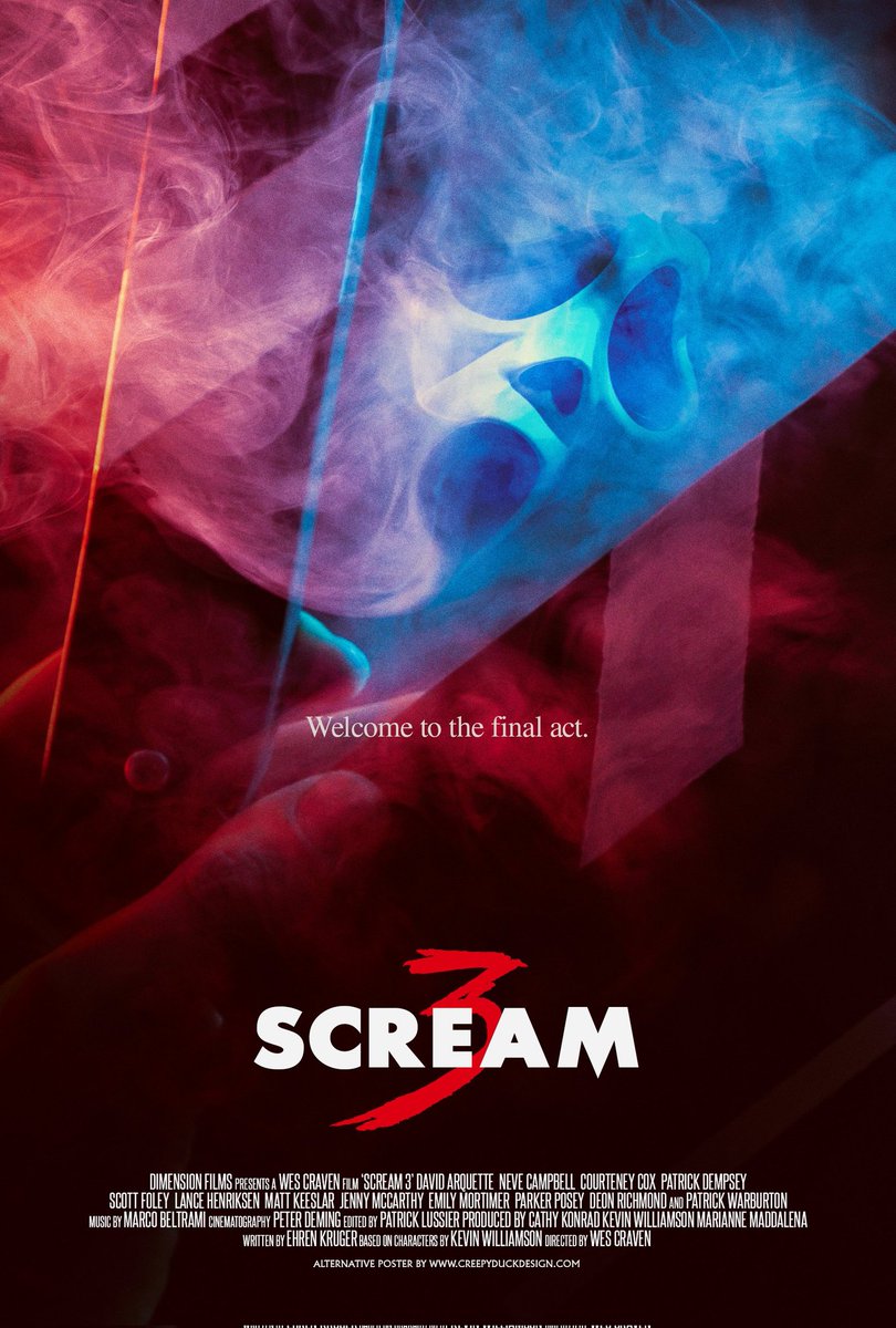 creepyduckart's tweet image. #scream3 alt poster by me. 😉🤘🩸🔪😱