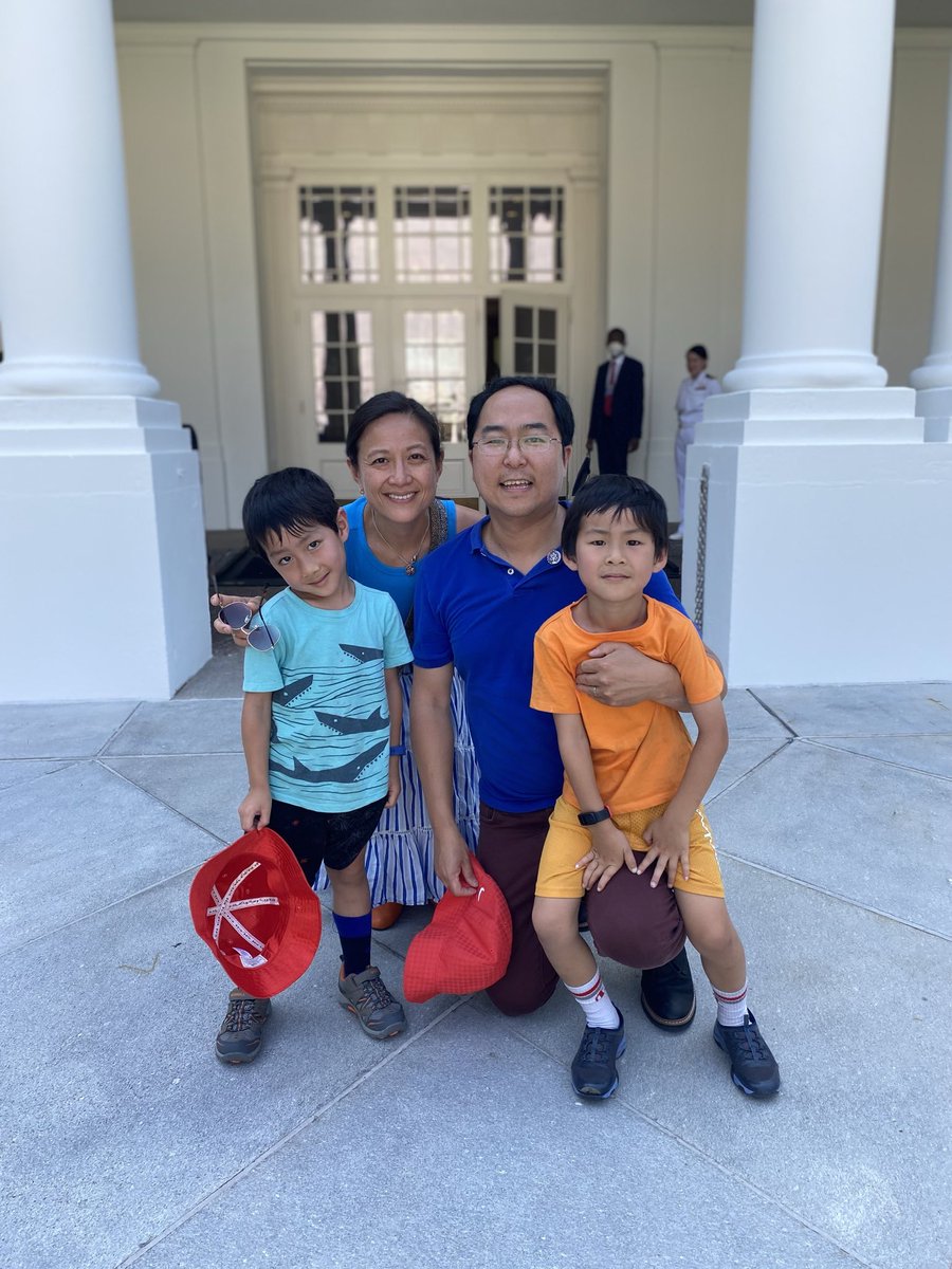 AndyKimNJ's tweet image. I wanted to share this photo of my family standing by a historic part of the White House that was just torn down today by Trump. We didn’t need a billionaire-funded ballroom to celebrate America. Disgusting what Trump is doing.