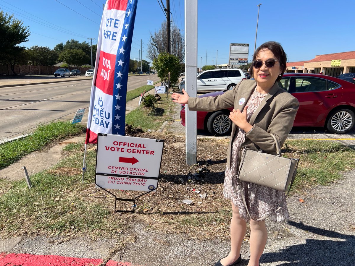 AngieChenButton's tweet image. Early voting starts TODAY! I headed to the polls to again vote YES on property tax relief. Texans have the opportunity to early vote through Oct 31 on 17 Constitutional Amendments passed by the Legislature. Learn more about what is on your ballot here bit.ly/3KSyipf