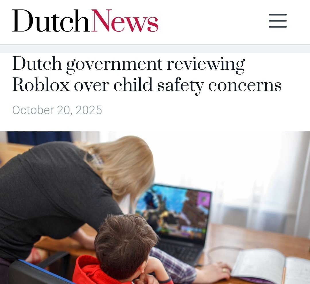 The Netherlands is now investigating Roblox over child safety concerns.