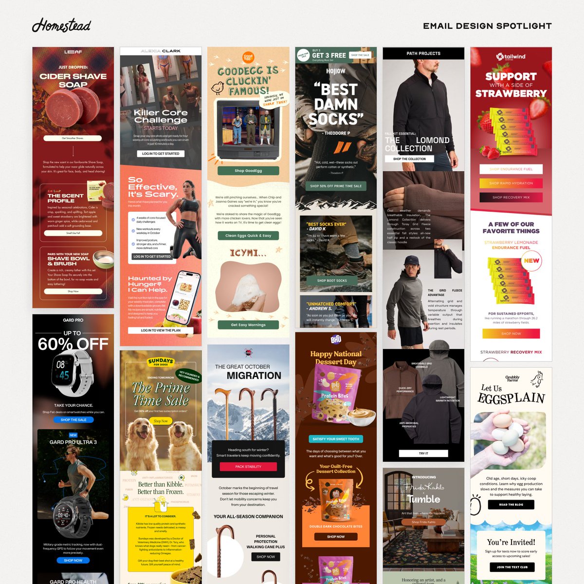 jsappington's tweet image. Product drops. Shark Tank cameos. Socks that slap.

The October Email Design Spotlight is stacked. 👀