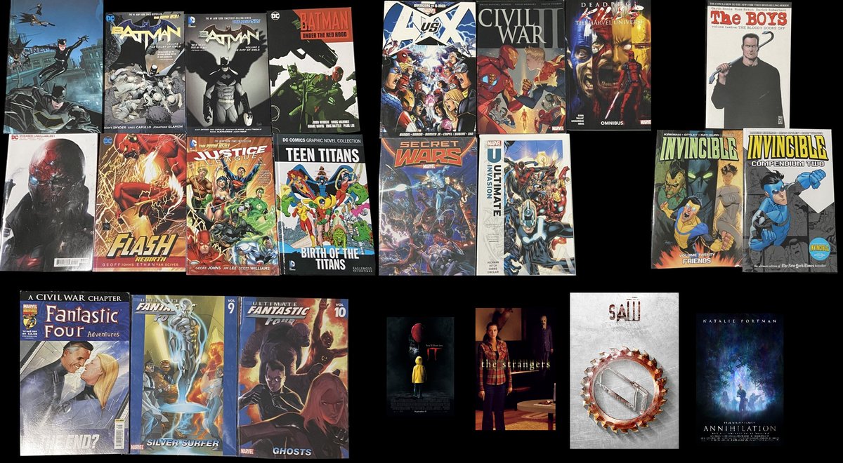 VRRVN_'s tweet image. Hi I&apos;m Arran, based in the UK and I&apos;m passionate about films, comics and design.

Looking for new mutuals/friends to get to know!
Here&apos;s my comic collection &amp;amp; some of my favourite movies!

#filmtwt #comictwt #horrotwt #dctwt #marveltwt