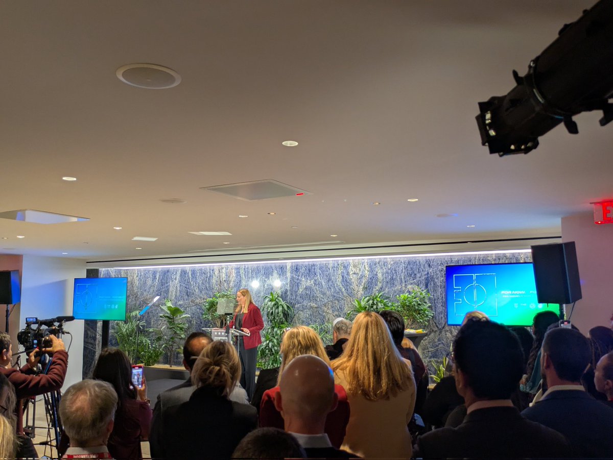 U.S. Soccer president Cindy Parlow Cone addresses the room here in New York and quips:

"As the only bidders for the 2031 FIFA Women's World Cup, I like our chances."

She says "more than 30 U.S. cities have expressed interest in hosting matches."