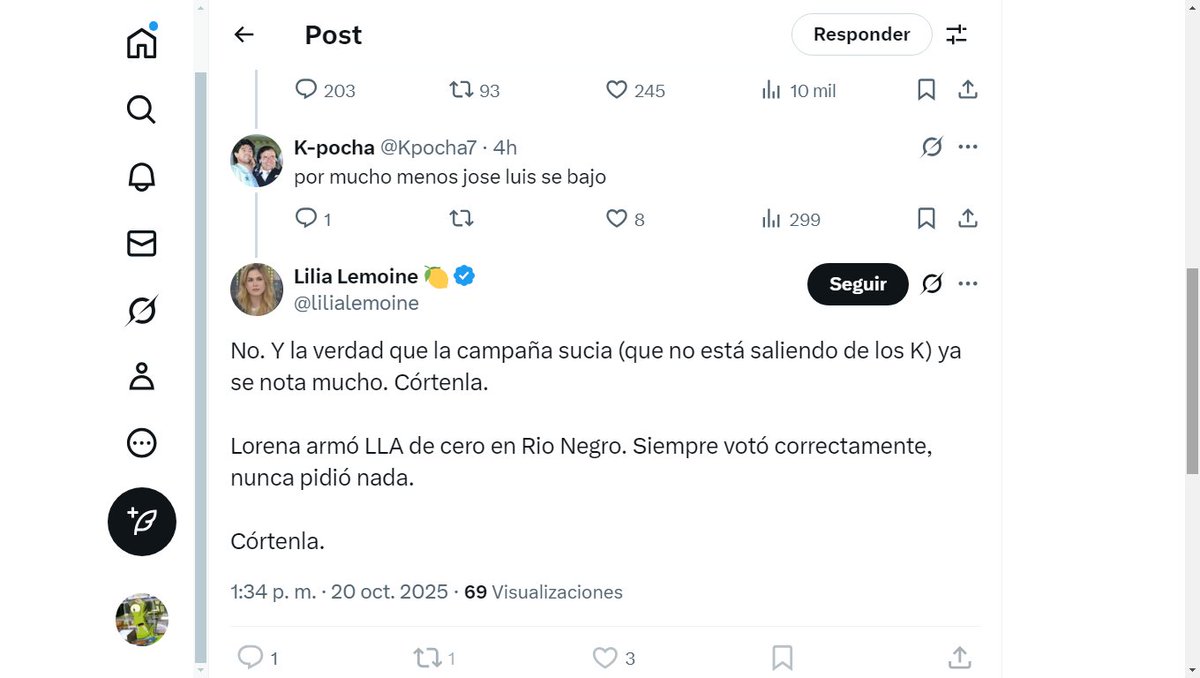 Lemoine defendiendo a Lorena Villaverde, la narco diputada y candidata a senadora por LLA en Río Negro.

PD: 15 kilos de cocaína tenía esta mujer en EE.UU!