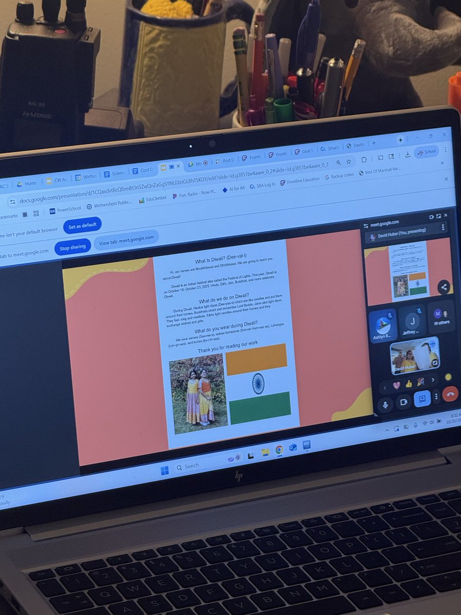 Thank you Moukthikasai and Dhrithikasai for teaching our school about Diwali as part of our morning announcements. #CWHawks