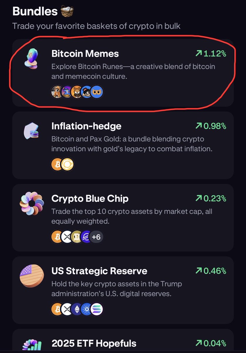 Bitcoin Meme (#Runes) are the #1 Trending and Best Performing Bundle on  @KrakenFX 🏆 $DOG $MIM $PUPS $BILLY $LOBO
