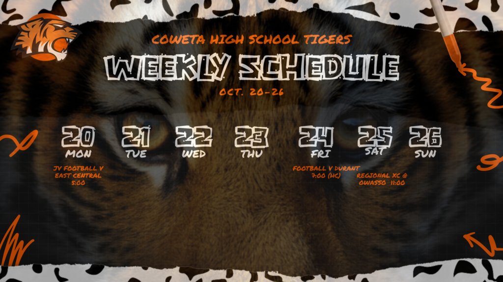 Weekly Athletic Schedule