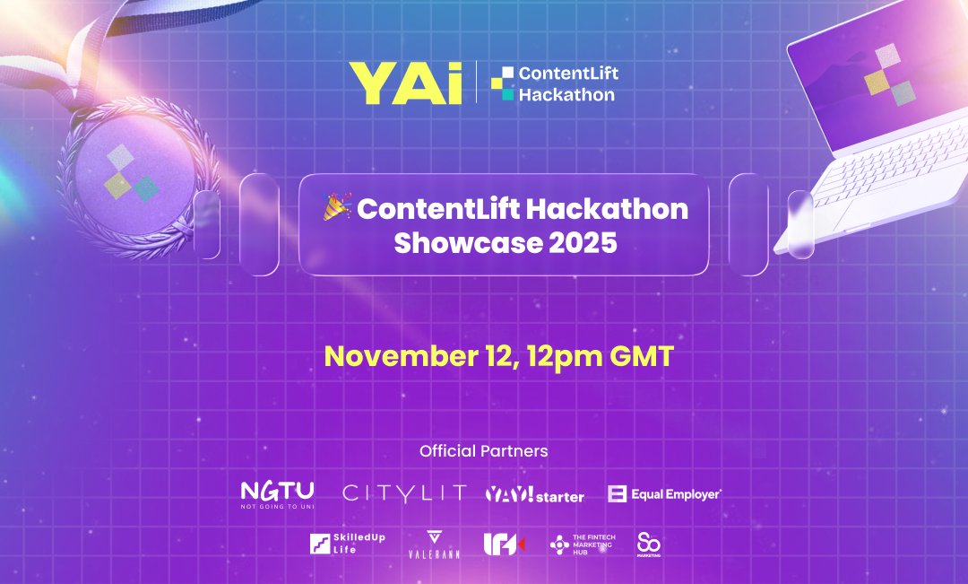 YAiDigital's tweet photo. ContentLift Hackathon submissions are closed! 🎉

Thanks to everyone who joined - your entries were amazing. Our judges will now pick the top 3 winners, to be announced live Nov 12, 12pm GMT.

👉 Register: https://t.co/kvVnpuqOAr

#AIcontent #FactChecking #Hackathon https://t.co/jPGEBijd6e