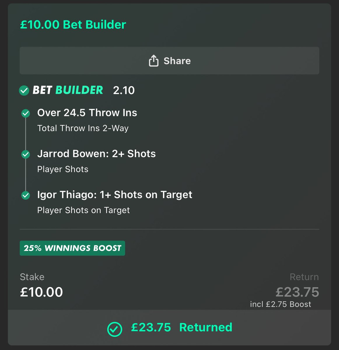 BOOOOOM 

Bet builder wins!!! 

Like ❤️ if you got on board