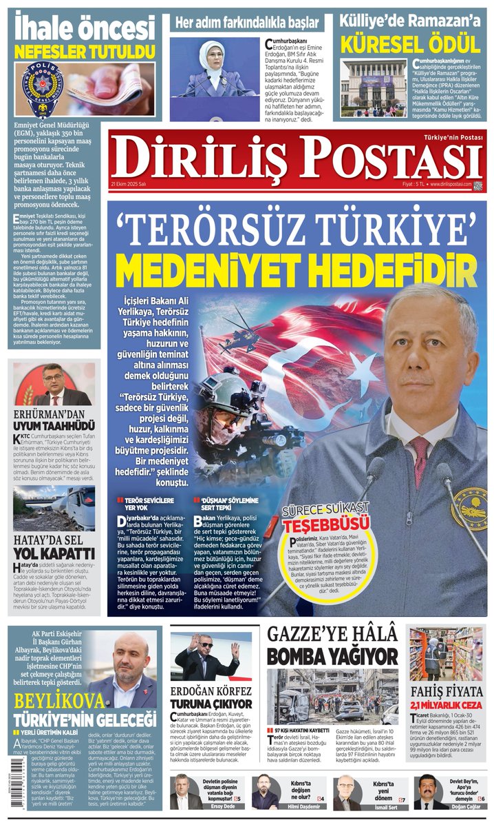 🗞️Günün Gazete Manşeti

🟥'Terörsüz Türkiye' medeniyet hedefidir

Detaylar⏬