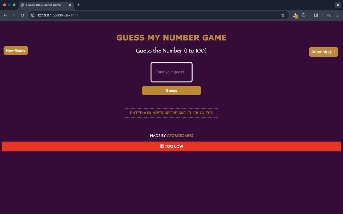Superb_fan's tweet image. Built a JavaScript number guessing game today.
#javascript #JavascriptDevelopers
