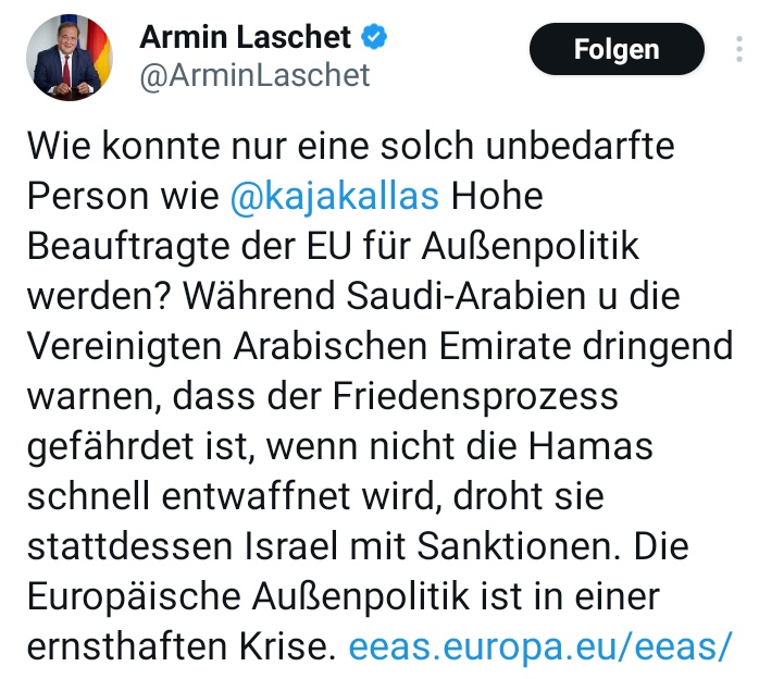 Geh' Putin appeasen, Armin.
1/2