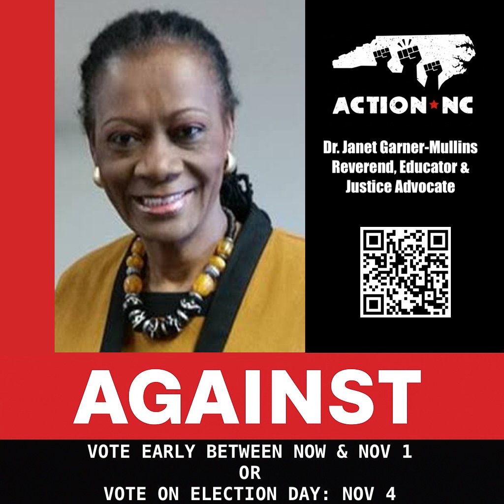 Action_NC's tweet image. Rev. Dr. Janet Garner-Mullins knows that a tax that hits those the least able to afford it built on a record of failed promises is bad public policy.

We applaud the support for the community and welcome her to our NO&apos;Alition

#StopDisplacement #CommunitiesOverContracts