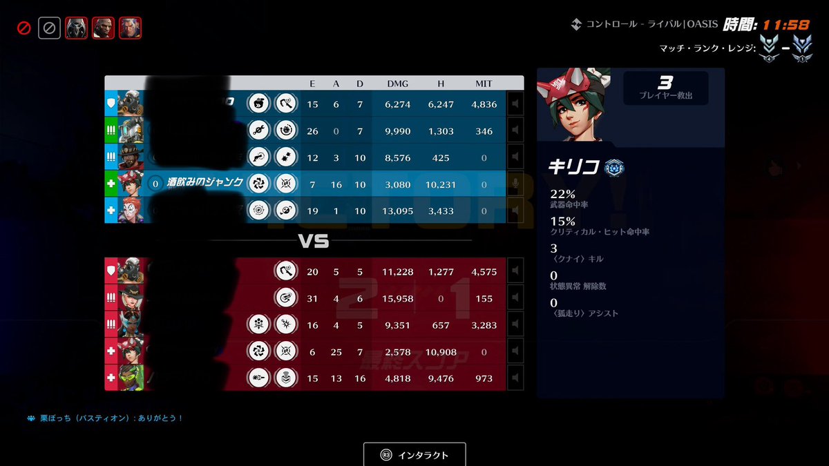 味方のモイラこれでヒール要請連打するな
俺がヒール欲しかったわ
おめぇがキャリーでは無いからな
サポートが何なのか一から学んでこい