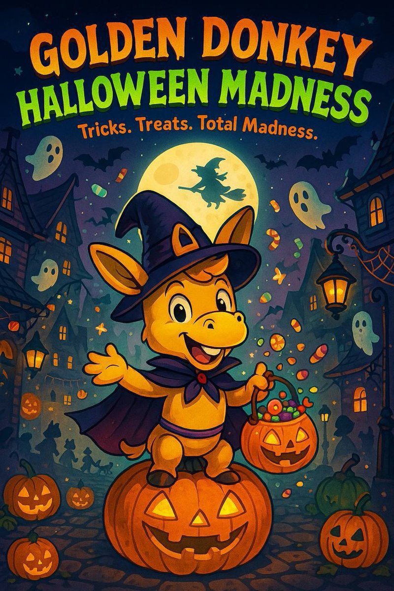 GoldenDonkeyGDK's tweet image. 🎃 Golden Donkey’s Halloween Meme Madness 👻
It’s spooky szn on Base — and $GDK is ready to neigh in style! 🐴✨
Bring your best Halloween meme art to life and show us how the Donkey celebrates!
🏆 3 Categories — 3 Prizes ($100 USDC each)
1. ✏️ Hand-Drawn / Digital Art
2. 🤖…