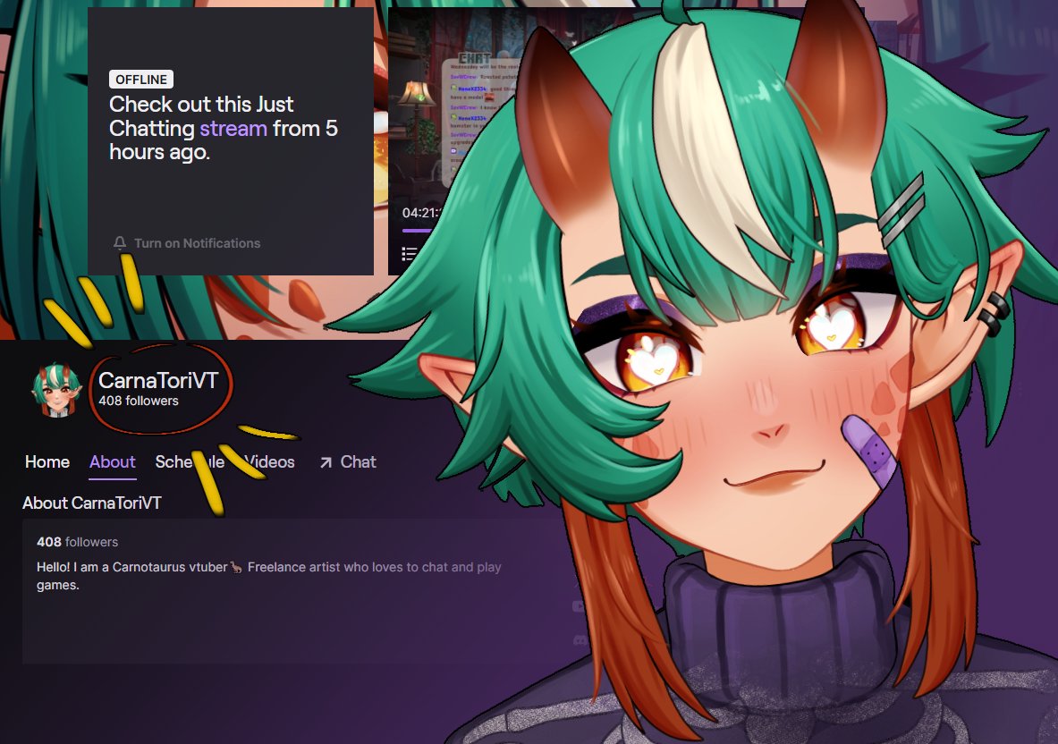 CarnaTori 🦖/ Dino Vtuber (@carnatorivt) on Twitter photo We hit 400 followers today!!! 🍀
I don't usually pay attention to numbers but I am really grateful for all the support you guys are giving me! 
So THANK YOU SO MUUUCH!!! We hit 400 followers today!!! 🍀
I don't usually pay attention to numbers but I am really grateful for all the support you guys are giving me! 
So THANK YOU SO MUUUCH!!!