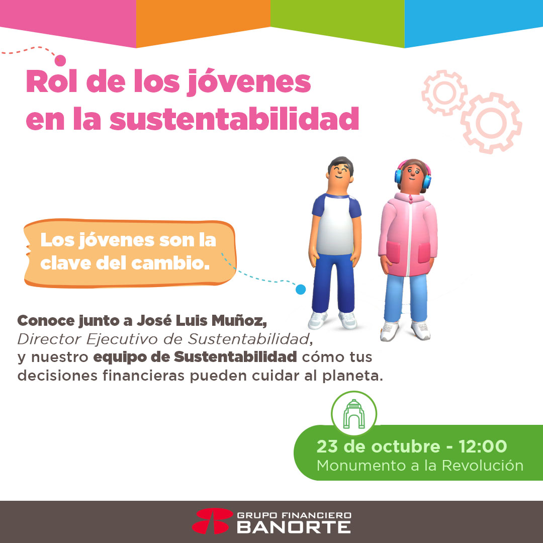 💡 En Banorte te ayudamos a tomar el control de tu dinero, proteger tus finanzas y construir un futuro sostenible. Conoce nuestros talleres en la Semana Nacional de Educación Financiera 2025 de #CONDUSEF. 
📍23 y 24 de octubre en el Monumento a la Revolución.

 ¡No te lo pierdas!