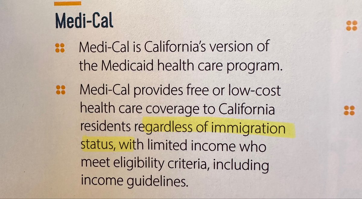 almostjingo's tweet image. Well this is odd? This 2025 Medi-Cal guide for members says illegals are eligible for coverage? I thought that was impossible and Republicans were lying.