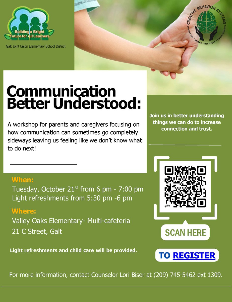 Join us for the first in a series of parent workshops focused on communication and the stress response system.