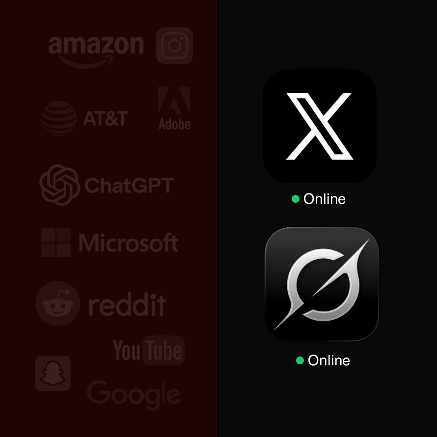 When everything else was down,
𝕏 and Grok were still up. 🦾