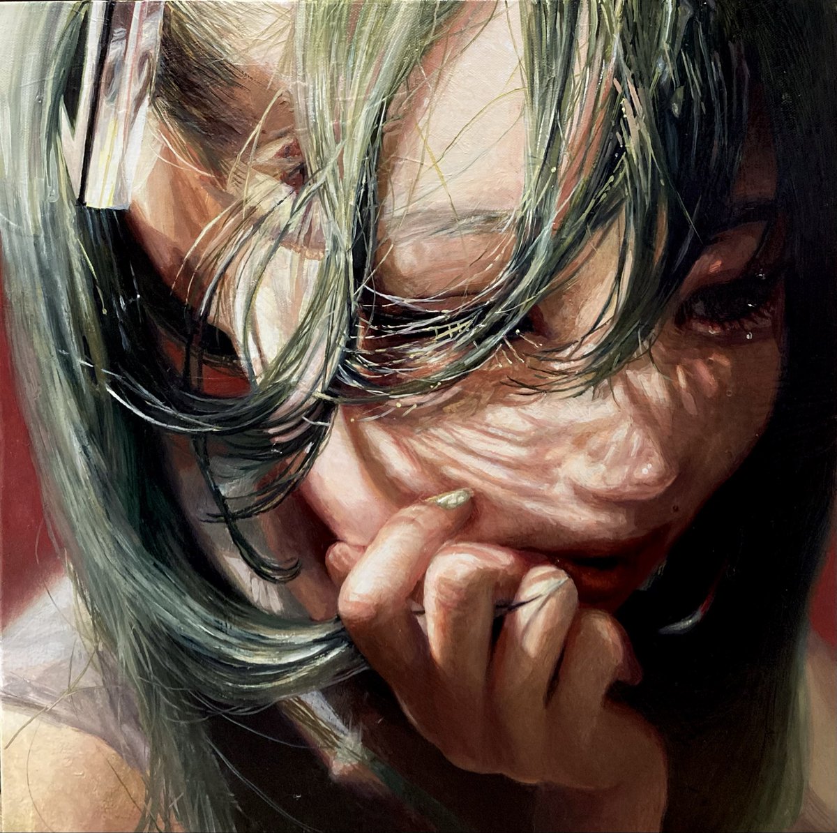 solisolsoli's tweet photo. Oil painting by Tanabe Motoha https://t.co/QiPzEqNA0f
