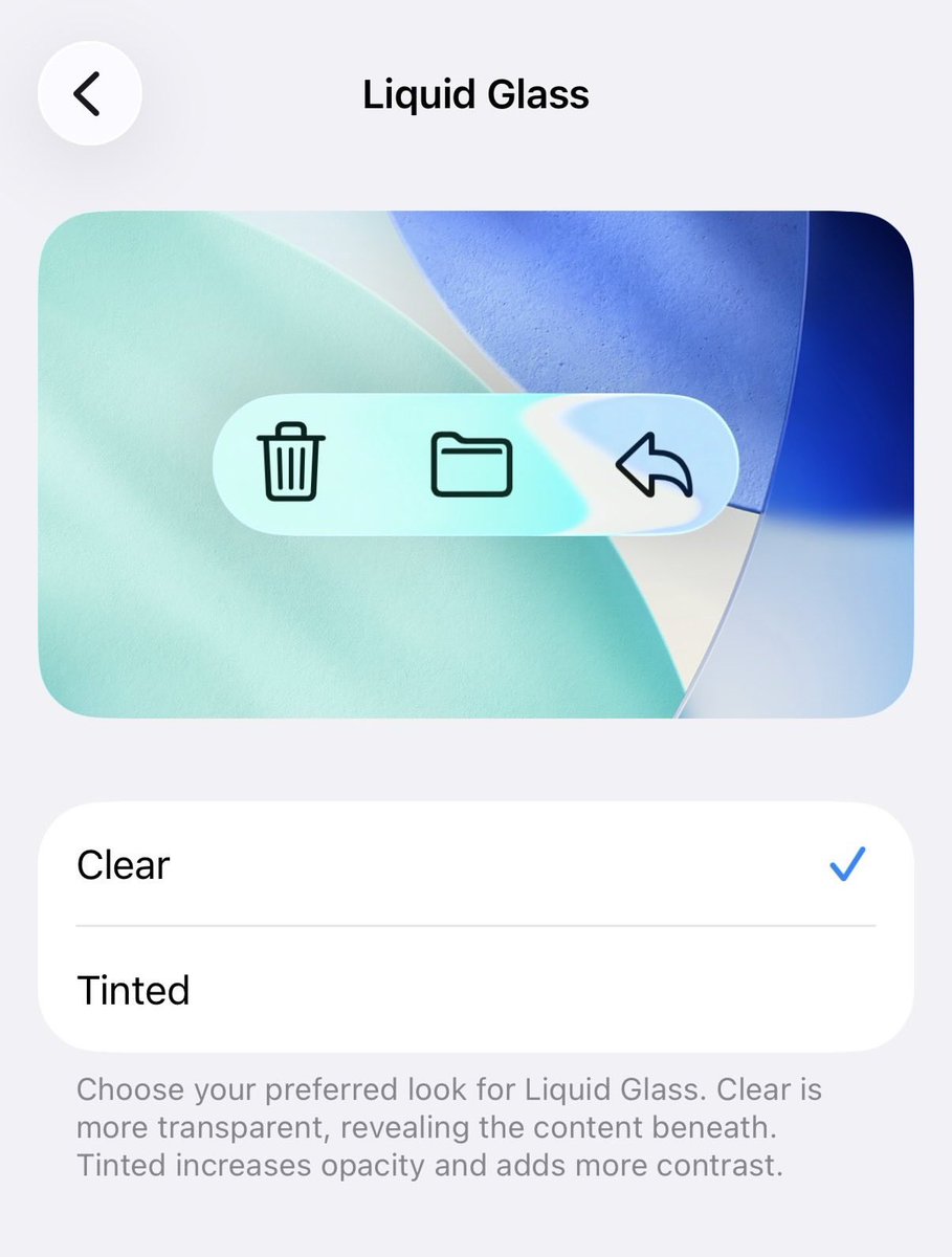 goshaginyan's tweet image. Apple finally heard users who struggle with low contrast.

If you don’t like the transparency, you can now add a touch of blur for better readability.

Users: 🙌
Designers &amp;amp; devs: 😵‍💫

#ios26beta
