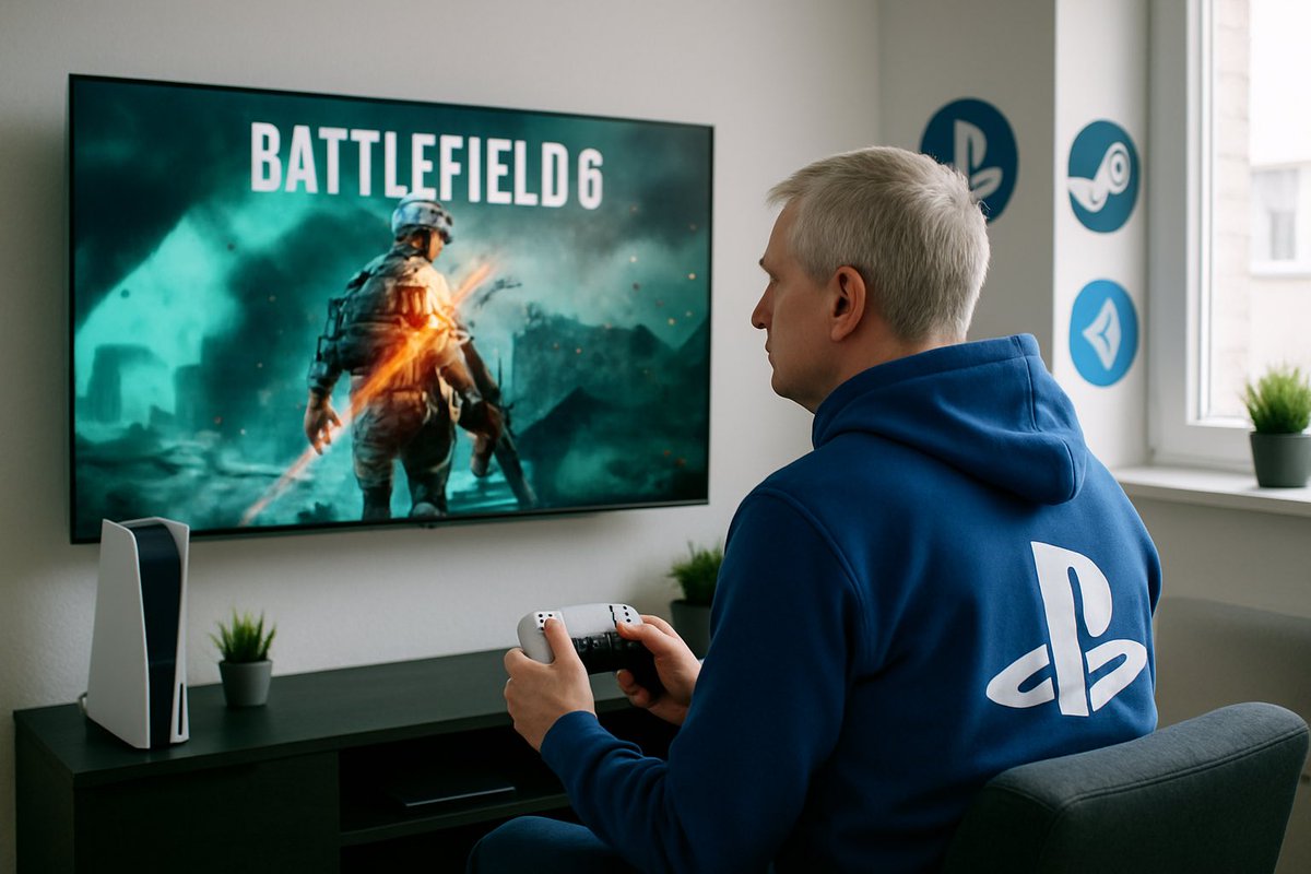 GromiGromdal's tweet photo. KI ist schon verrückt 😂
Ein paar Klicks – und zack, sitz ich im PlayStation-Zimmer und zocke.
Schon wild, was KI heute so kann 🤖✨
Wer mich in echt zocken sehen will: Ich stream regelmäßig auf YouTube! 🔴💥
🖥️👉: https://t.co/DL8iO6gN4w

#KI  #Gaming #Battlefield6 https://t.co/bLsJeAbswJ