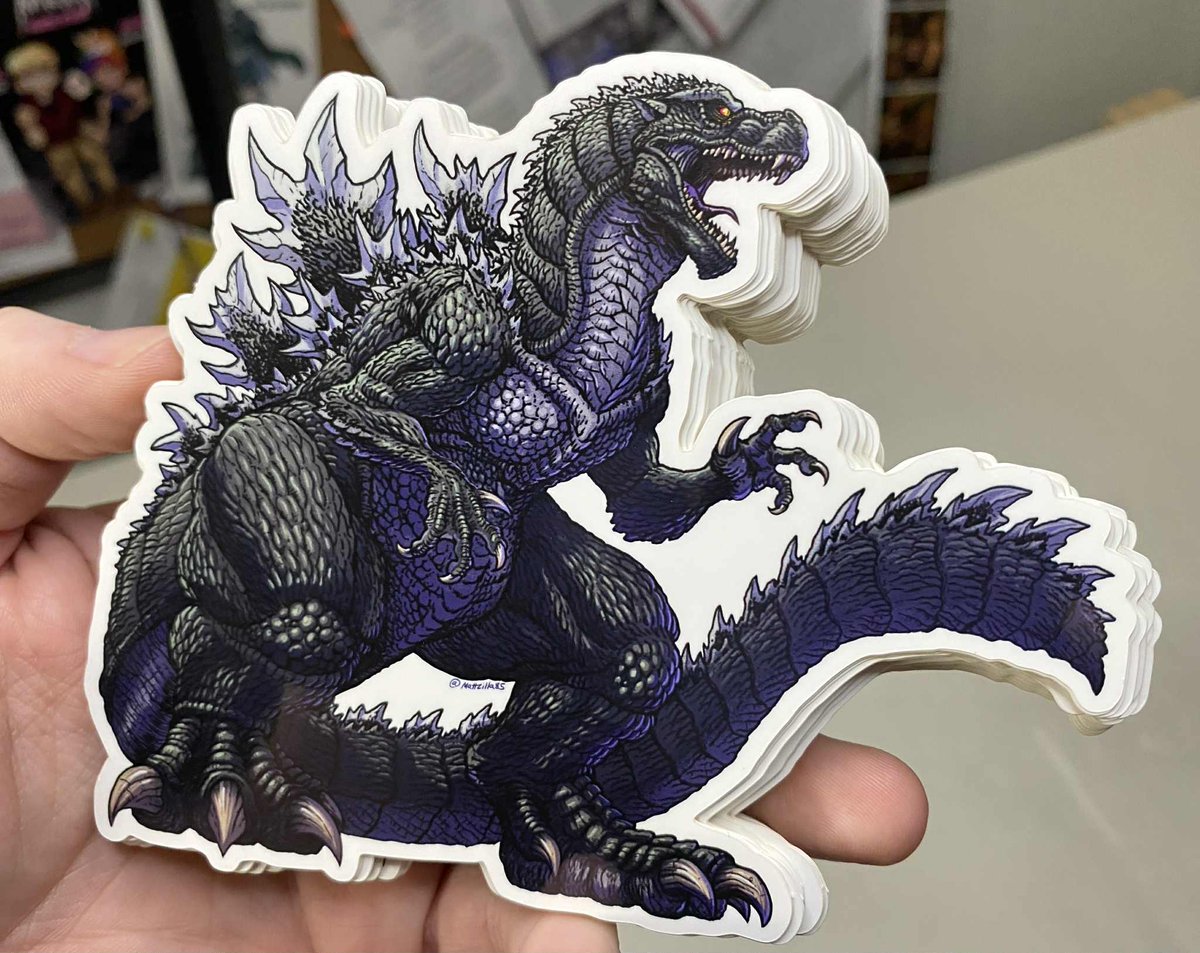 The re-monstered Godzilla Neo sticker is here at a massive 4\, image size:1200x953