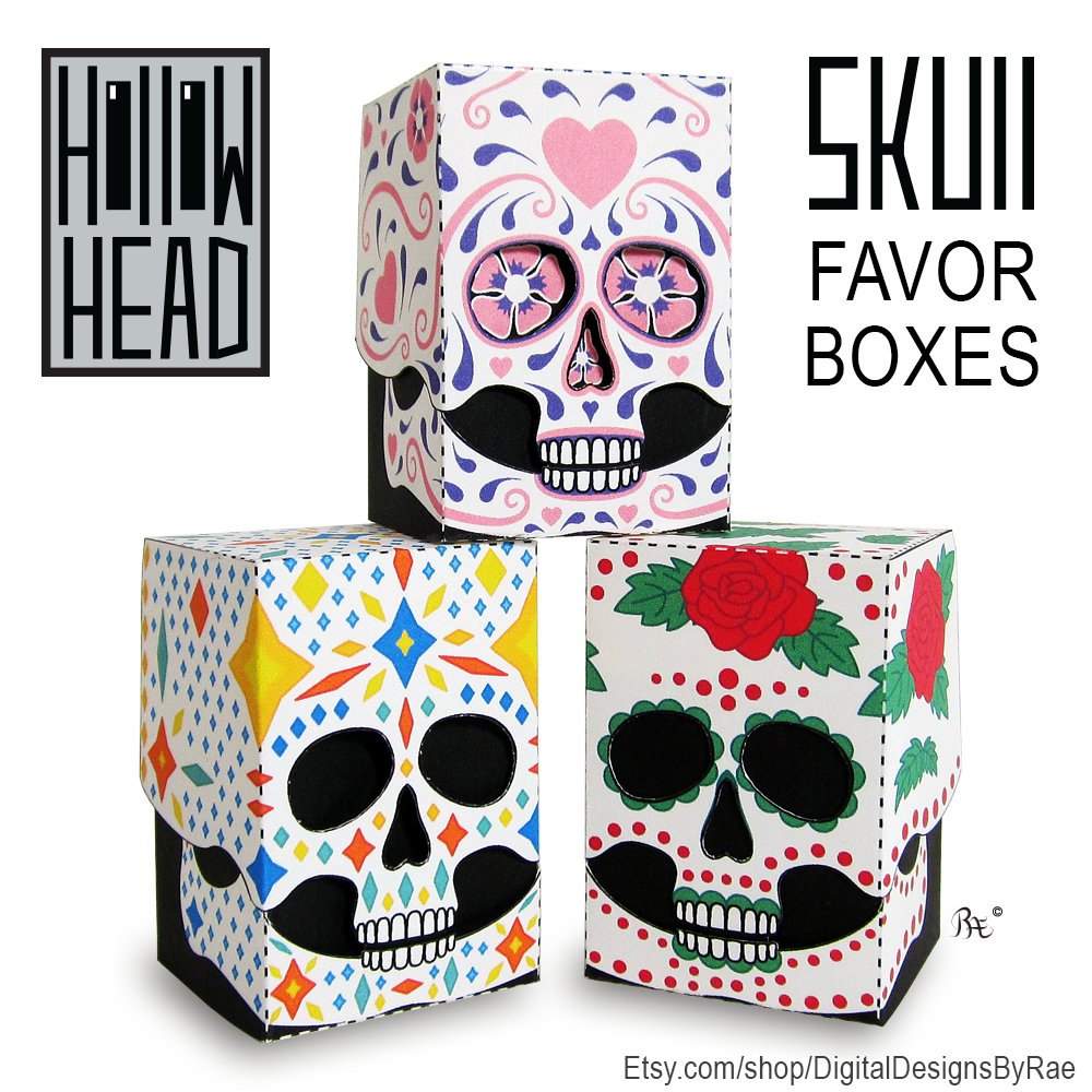 Rae_didit's tweet photo. Sugar Skull mini gift boxes! https://t.co/tLVYMsCZi1 #sugarskull #dayofthedead #pinkhearts #redroses #diamondgems #halloween #minisize #treatfavorbox #printable #Etsy https://t.co/BZ4lFzDsqL