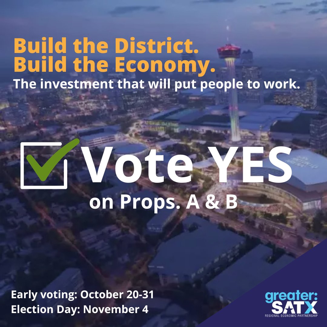 Greater_SATX's tweet image. The Sports &amp;amp; Entertainment District is projected to drive billions in private investment, create thousands of jobs, and generate long-term economic activity across our region. 

This is more than an arena. It’s a catalyst for San Antonio’s future. 

#VoteYesSA #PropA #PropB