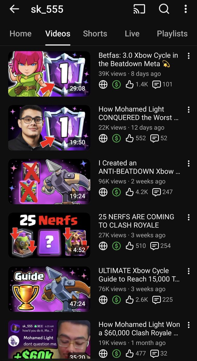 sk__555's tweet image. I am looking to work with a talented video editor for long-form Clash Royale content, ideally with current work experience in the space. If you are interested in helping take a massively growing channel to even greater heights, leave your resumé / portfolio below :) thank you!