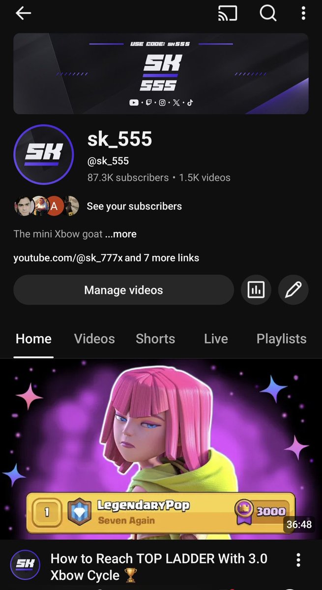 sk__555's tweet image. I am looking to work with a talented video editor for long-form Clash Royale content, ideally with current work experience in the space. If you are interested in helping take a massively growing channel to even greater heights, leave your resumé / portfolio below :) thank you!