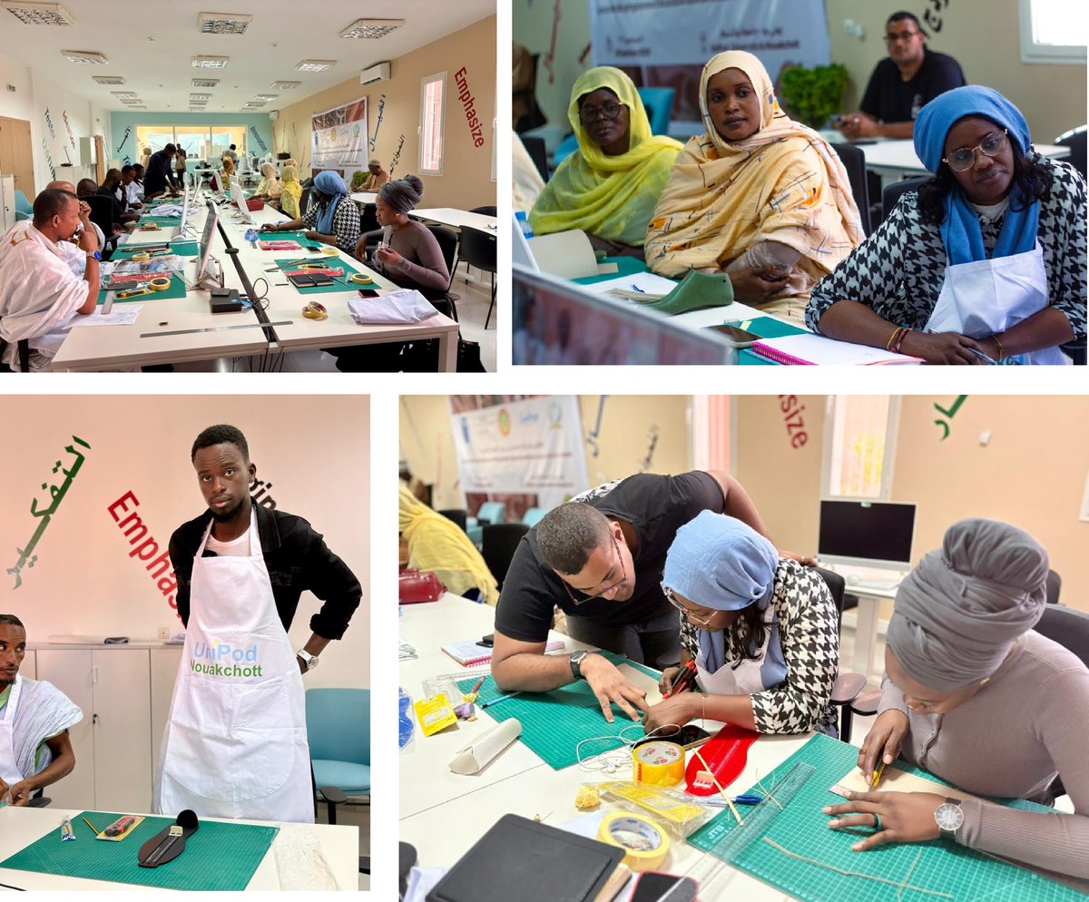 📢 La 2e session en présentiel du Programme de valorisation du cuir 🐄👞a débuté ce jour
Les jeunes porteurs de projets accompagnés par #UNIPOD &amp; #PNUD🇲🇷renforcent leurs compétences techniques &amp; entrepreneuriales pour dynamiser un secteur porteur d’emplois &amp; d’innovation locale