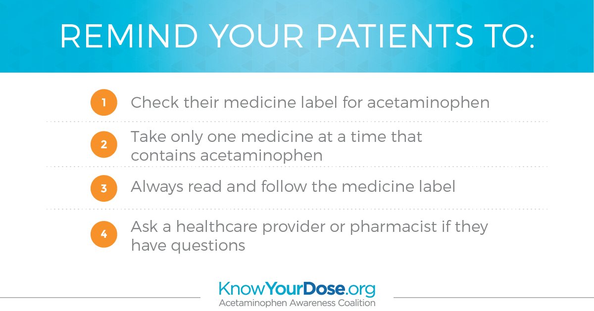 #NPs: Your voice matters – especially to patients. A quick reminder about #acetaminophen safe use can go a long way in helping them stay safe and avoid liver damage. Find more info here: bit.ly/KYD-HCP