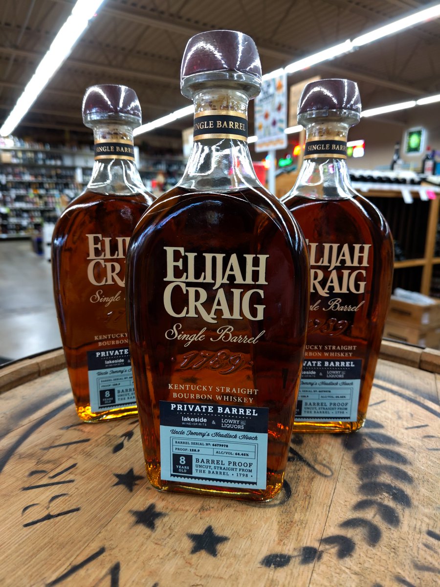 🥃 Elijah Craig: Uncle Tommy's Headlock Hooch
Our own Elijah Craig private barrel!

Dedicated to our uncle Tommy. 128.9 proof, but toasty and with lots of flavor, just like tommy.

Bring home a tribute to Tommy for $84.99.

Must be 21+ to purchase
#elijahcraig #singlebarrel