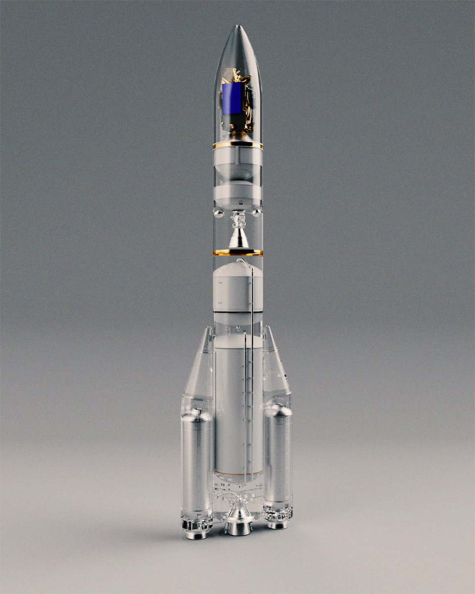 ArianeGroup's tweet image. This isn’t an image that you see very often… but it tells you a lot.
The inside of #Ariane6, opened up in a cutaway drawing, reveals its precisely organised components: