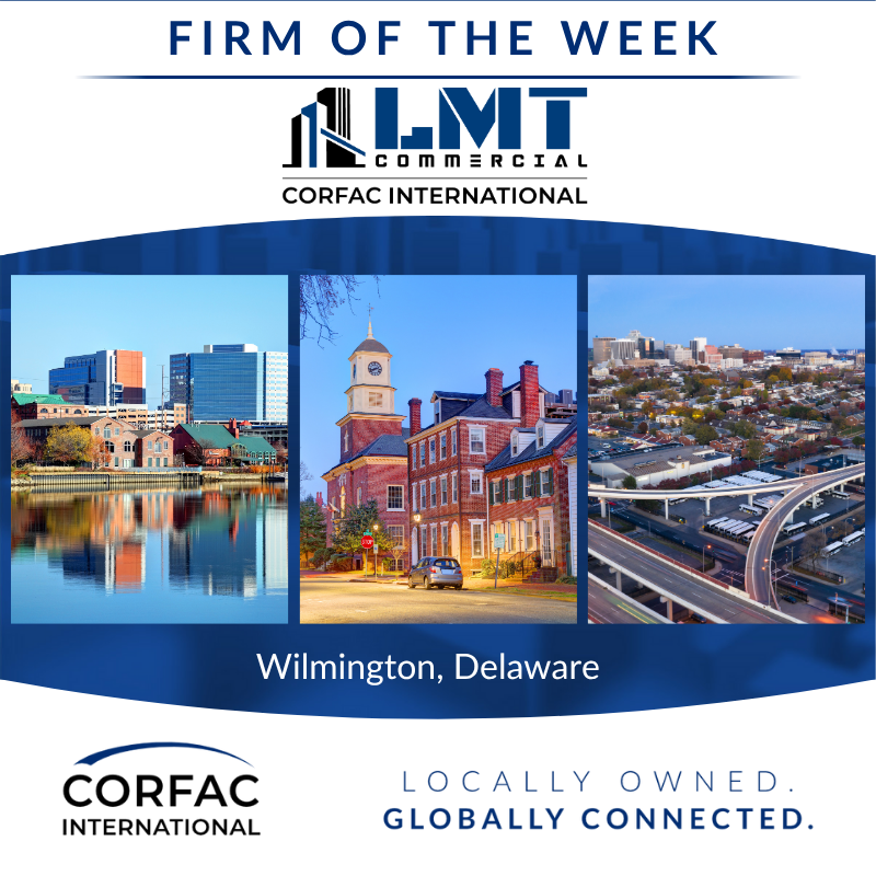 CORFACIntl's tweet image. 📢 Are you ready to do business in Wilmington, Delaware, or the Mid-Atlantic region? Connect with our local affiliate, LMT Commercial/CORFAC International, today! 
👉 ow.ly/pU2150Xay0K

#CORFAC #thinkCORFACfirst #Wilmington #Delaware