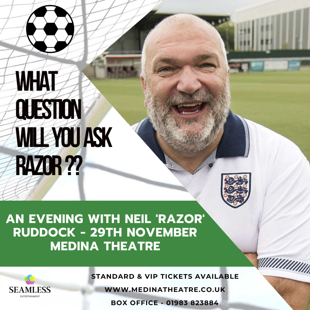 SeamlessEnt1's tweet image. 📢Not long until an evening with Neil &apos;Razor&apos; Ruddock at Medina Theatre, 29th November⚽️

Neil is looking forward to your questions on the night!🤩

Calling all footie fans. This show is not to be missed👇
medinatheatre.co.uk/events/an-excl…

#MondayNightFootball #LiverpoolFC #questiontime