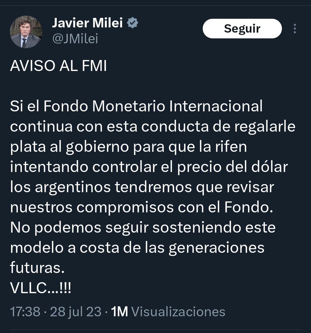 LaInca_'s tweet image. Totalmente de acuerdo con el presidente Javier Milei