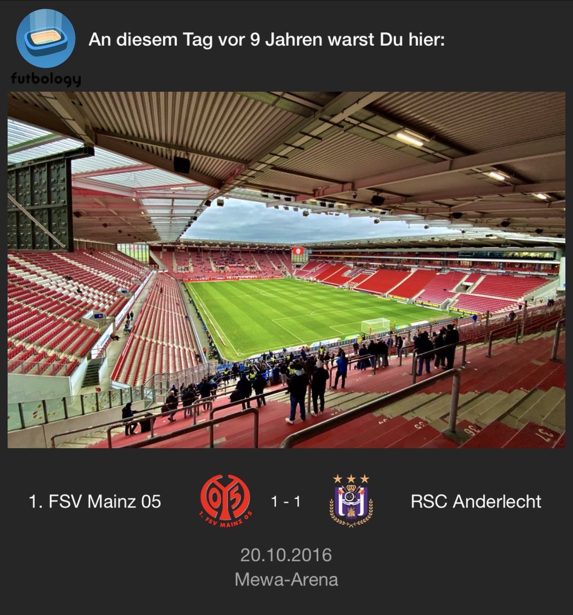 … und Donnerstag, trotz allem in der Liga, endlich wieder internationaler Fußballsportverein #mainz05