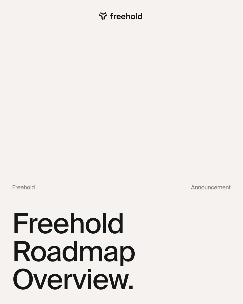Last week we released Freehold Web! Curious what’s on our roadmap?

- Staking
- WalletConnect
- Swaps
- Android