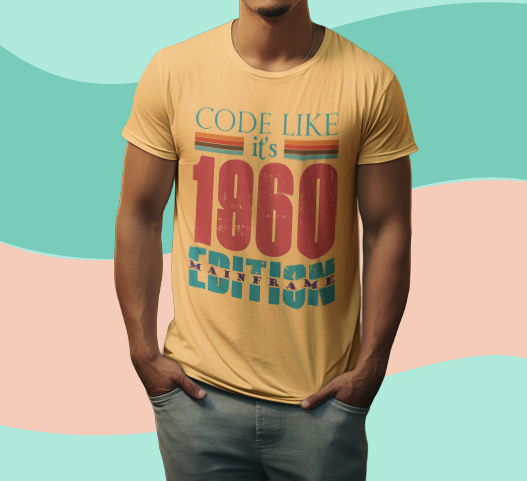 shirtparking's tweet image. When You Code, 'Code Like It’s 1960'. This is Mainframe Edition Legacy Tech Shirt @threadless shirtparking.threadless.com/designs/code-l… #cobolprogramming #mainframeprogramming #legacyprogramming #CodingLife #tshirts #Shirtparking