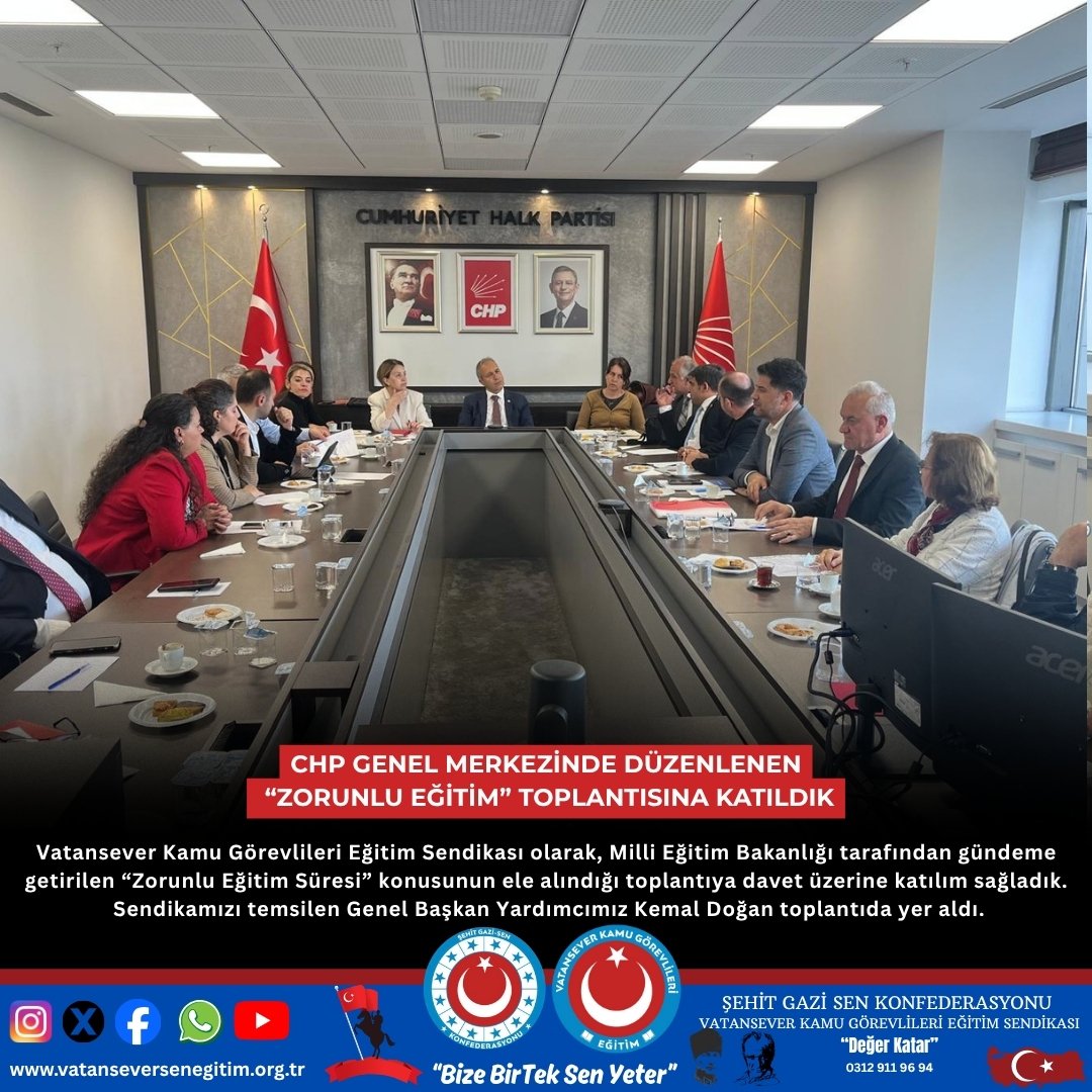 VSeverEgitim's tweet photo. Sendikamız, Cumhuriyet Halk Partisi Genel Başkan Yardımcısı ve İstanbul Milletvekili Sayın Suat Özçağdaş’ın daveti üzerine, Milli Eğitim Bakanlığı tarafından gündeme getirilen “Zorunlu Eğitim Süresi” konulu toplantıya katılım sağladı. https://t.co/Sfk0TZuUhZ