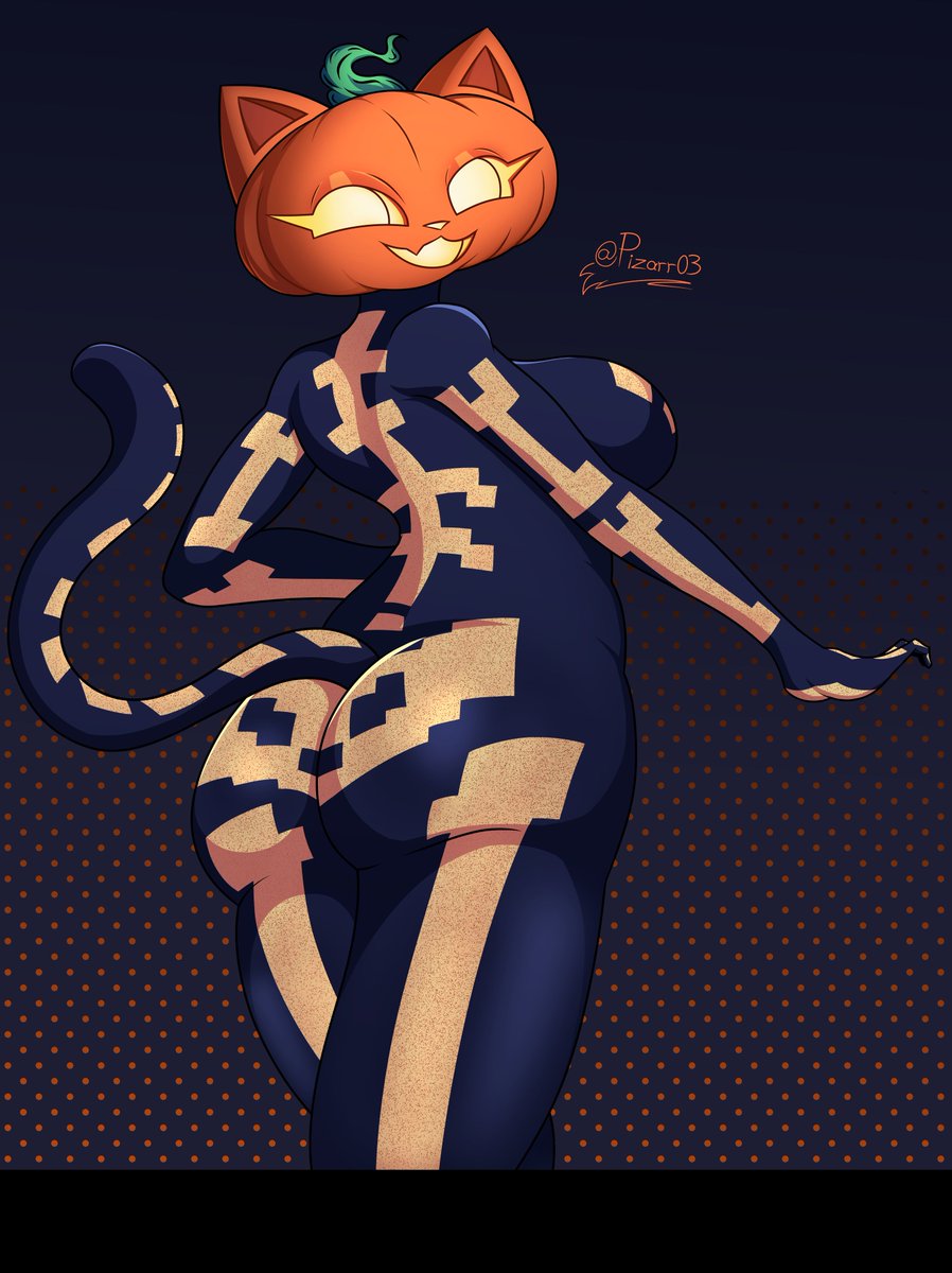 Pizarr03's tweet image. Pumpkin Cat (Spice) 🎃
#Fortnite #Spice #Fortnitemares #FortniteArt #fanart #digitalart