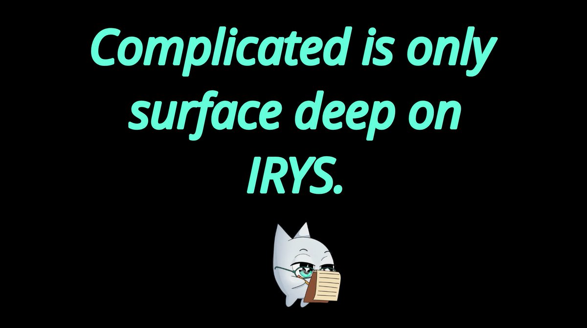 Yea, <a href="/irys_xyz/">Irys (✧ᴗ✧)</a> tech is kinda complex and complicated.

But it handles all that under the surface so users can just have a smooth and simple experience.