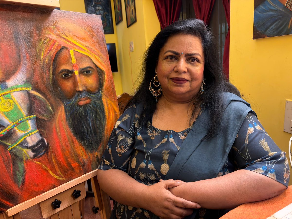 With my latest work #Art #oils #MeenaDasNarayan