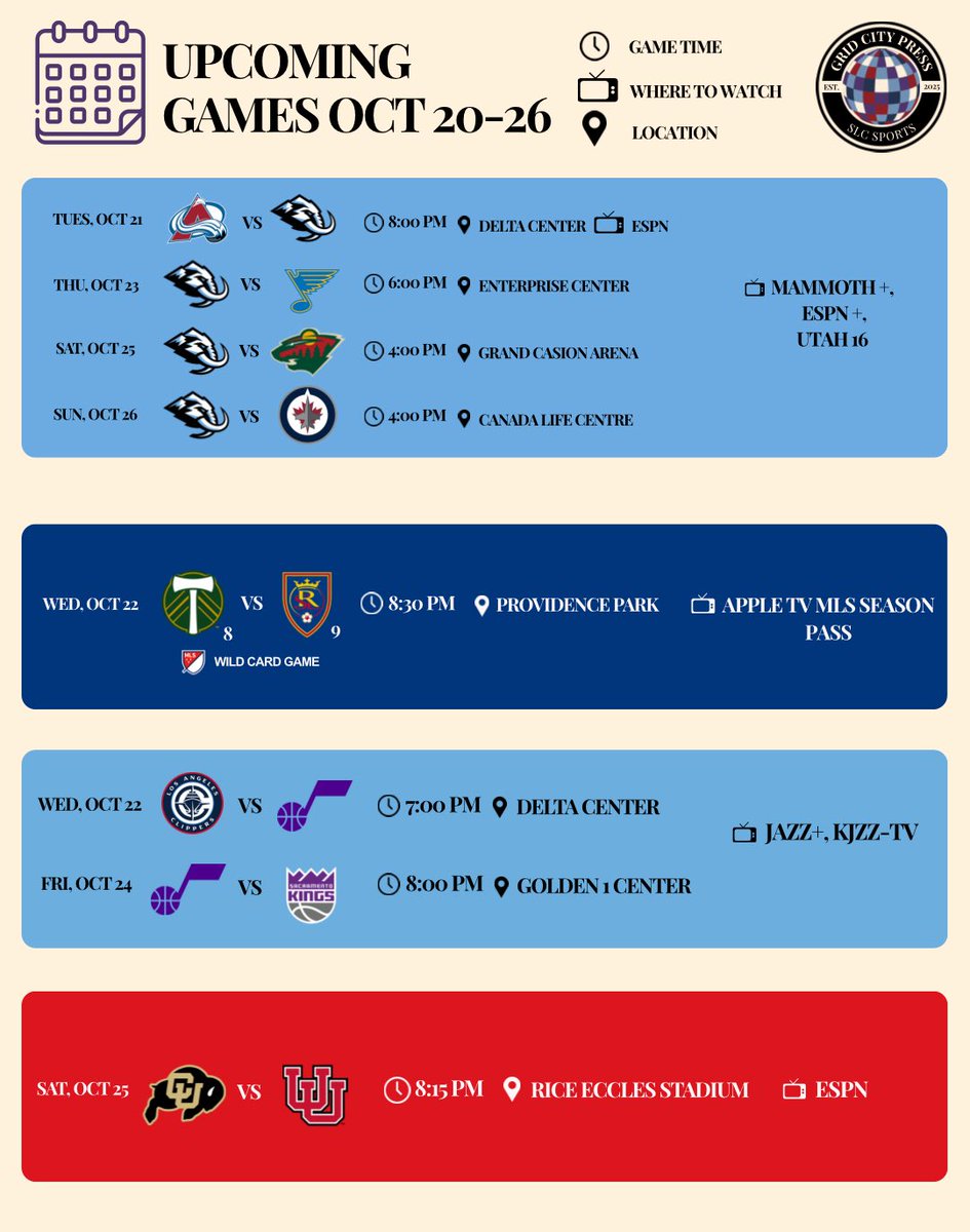 gridcitypress's tweet photo. This weeks games

#TusksUp | #TakeNote | #RSL | #GoUtes https://t.co/JleTqNJGj2