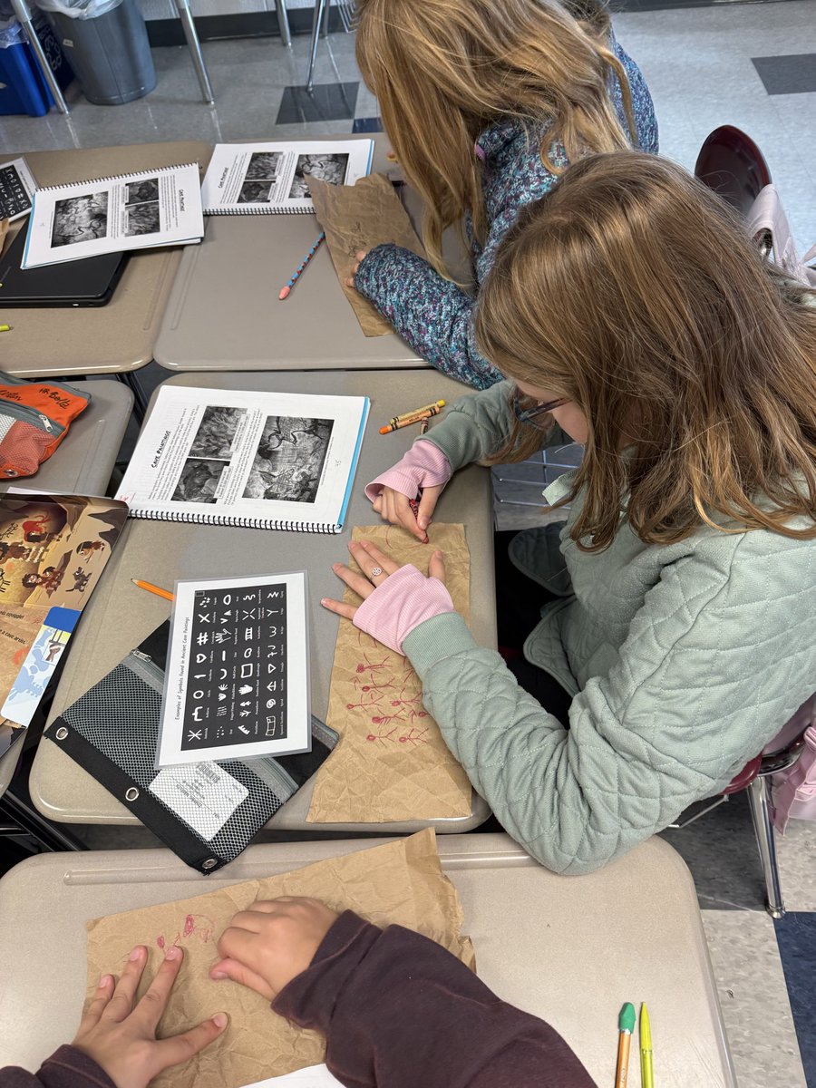 Check out these Ambassadors making their own Cave Paintings today! 🦣 <a href="/MMS_principals/">MMS principals</a>