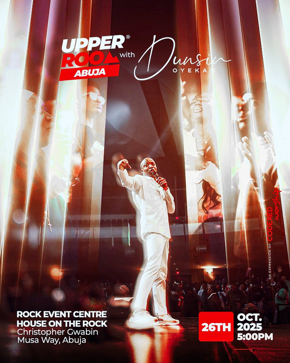 ABUJA! This Sunday!!! 

It’s going to be a GLORY NIGHT!

Don’t miss this UR. Tell everyone too.