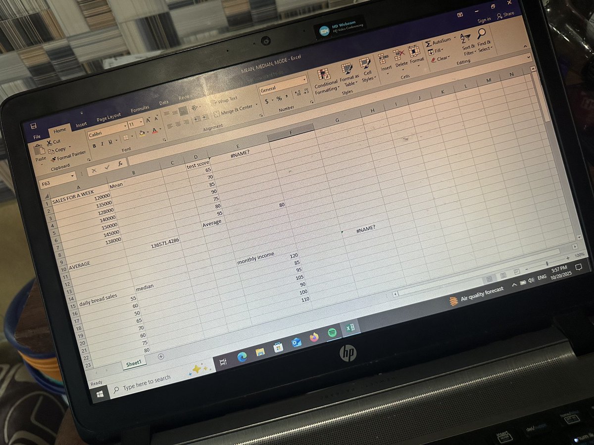 MoshoodAjao1's tweet image. Days 1–4 of My Data Analysis Journey

It’s been four days since I started learning data analysis with Excel, and I’ve learned so much already. 

We covered what data analysis is, types of statistics, measures of central tendency like mean and median, and measures of dispersion